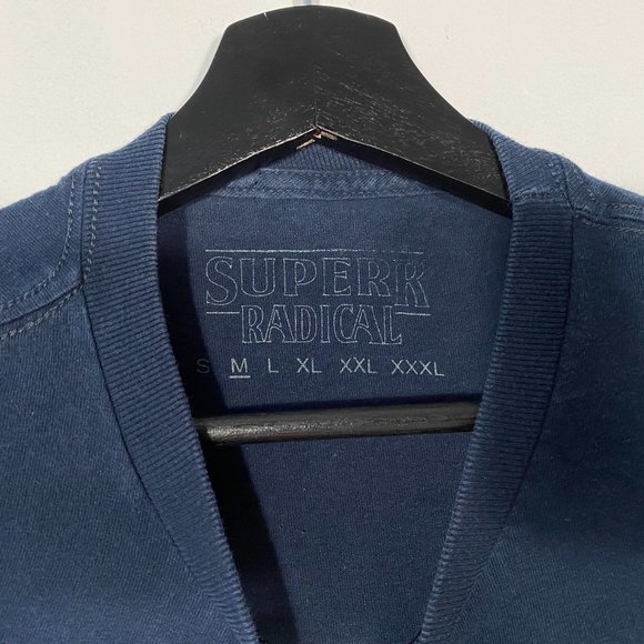 Superrradical x Stranger things logo t shirt navy - Picture 3 of 3